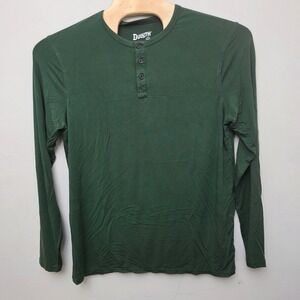 Duluth Trading Co Long Sleeve Henley Green Mens Size L Tencel Modal‎ Spandex
